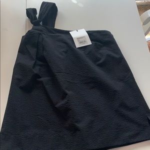 Sheer Shucker twisted shoulder top